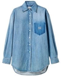 Miu Miu - Denim Overhemd - Lyst