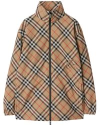 Burberry - Chaqueta A Cuadros Con Bordado - Lyst
