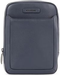 Piquadro - Mini Leather Crossbody Bag - Lyst