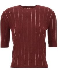 Max Mara - Pull Côtelé Ragno À Effet De Transparence - Lyst