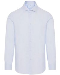 Barba Napoli - Micro-Pattern Long-Sleeve Shirt - Lyst