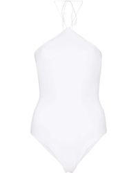 Oséree Costume intero con scollo posteriore Maillot - Bianco