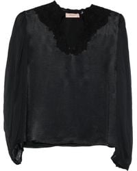 Twinset - Lace-Detail Blouse - Lyst