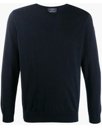 Paul & Shark - V-Neck Knitted Sweater - Lyst