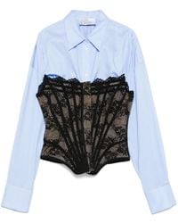 GIUSEPPE DI MORABITO - Gestreepte Blouse Met Gelaagd Design - Lyst
