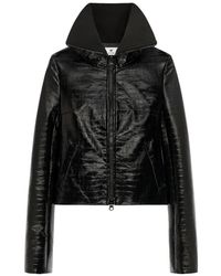 Courreges - Croc-Embossed High-Neck Jacket - Lyst