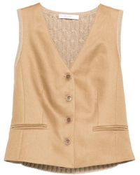 Max Mara - Linen Vest And Cable Knit - Lyst