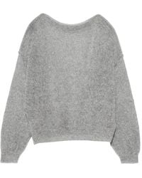 Bimba Y Lola - Melange Mohair Boat Neck Sweater - Lyst