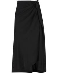 Balenciaga - Draped Tailored Midi Skirt - Lyst