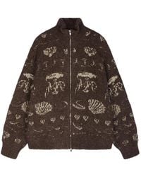 JNBY - Jacquard Zip-Up Cardigan - Lyst
