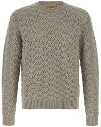 Valentino Garavani - Wool And Cashmere Sweater With Metallic V Detail - Lyst