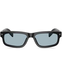 Prada - Lunettes De Soleil À Plaque Métallique - Lyst