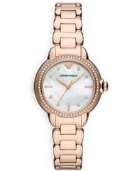 Emporio Armani - Classic Crystal-Embellished 32Mm Watch - Lyst