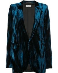 Saint Laurent Blazer con un botón - Azul