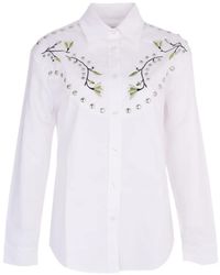 Nafsika Skourti - Chemise Grammy À Fleurs Brodées - Lyst