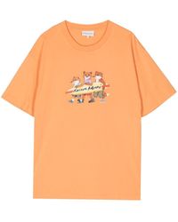 Maison Kitsuné - T-shirt Surfing Foxes - Lyst