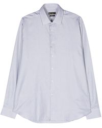 Corneliani - Cutaway-collar Jacquard Shirt - Lyst