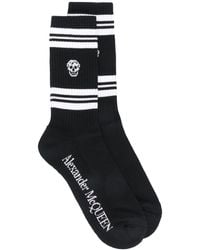 Alexander McQueen - Skull Logo Sport Crew Socks - Lyst