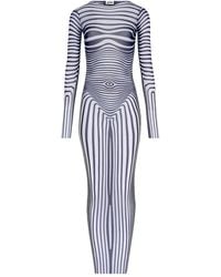 Jean Paul Gaultier - Long-sleeves Morphing-stripes Maxi Dress - Lyst