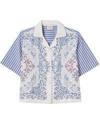 Claudie Pierlot - Stripe-Pattern Cotton Shirt - Lyst