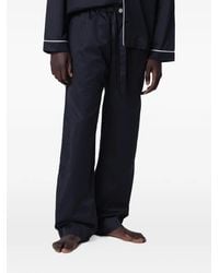 Tekla - Piped-Trim Pajama Pants - Lyst