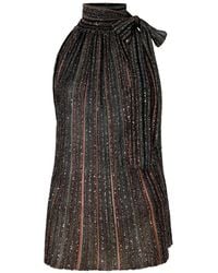 Missoni - Top A Rayas Con Cuello Lazado - Lyst