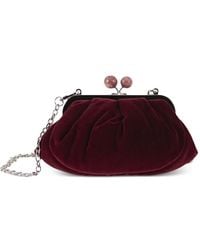 Weekend by Maxmara - Gathered Velvet Clutch Bag - Lyst