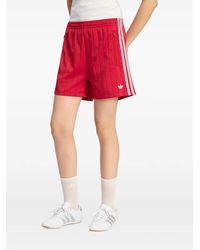 adidas - Firebird Side-Stripe Logo-Embroidered Shorts - Lyst