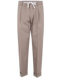 Barba Napoli - Pleated Drawstring Trousers - Lyst