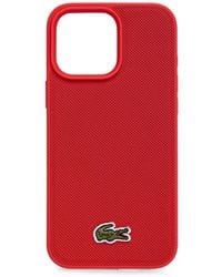 Lacoste - Coque D'Iphone 16 Pro Max À Patch Logo - Lyst