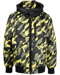 Moose Knuckles - Camouflage-print Hooded Bomber Jacket - Lyst