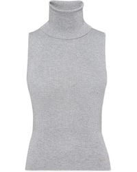 DSquared² - Roll-Neck Ribbed Top - Lyst