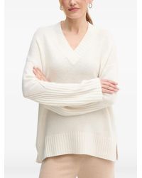 Benetton - V-Neck Textured Knitwear - Lyst