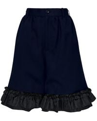Comme des Garçons - Ruffle-Trimmed Wide-Leg Shorts - Lyst
