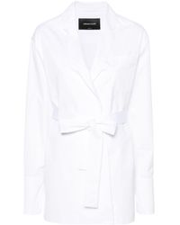 Fabiana Filippi - Wrap-design Cotton Shirt Jacket - Lyst