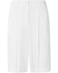 MEIMEIJ - Sequin-Embellished Pleated Shorts - Lyst
