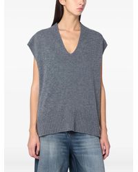 Roberto Collina - Haut En Maille À Col V - Lyst