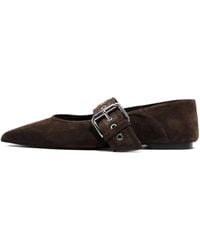 Bimba Y Lola - Buckle-Strap Pointed Ballet Flats - Lyst