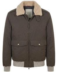 Brunello Cucinelli - Shearling-Collar Zip-Up Jacket - Lyst