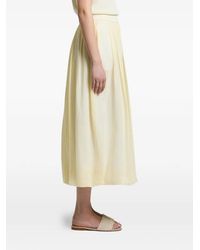 Peserico - Midi Pleated Elasticated-Waist Skirt - Lyst