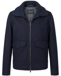 Daniele Alessandrini - Ribbed-Collar Zip-Up Jacket - Lyst