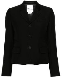 Noir Kei Ninomiya - Ribbed-panels Single-breasted Blazer - Lyst