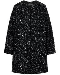 Oscar de la Renta - Sequin-Embellished Tweed Single-Breasted Coat - Lyst