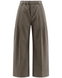 Brunello Cucinelli - Pleated Wide-Leg Trousers - Lyst
