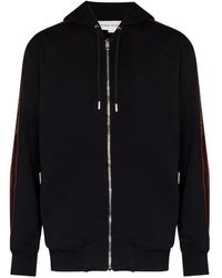 McQueen - Logo-Tape Zip-Up Hoodie - Lyst