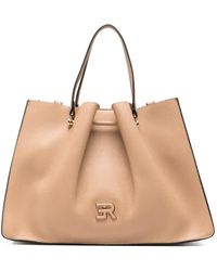 ERMANNO FIRENZE - Grand Sac Cabas Anora À Plaque Logo - Lyst