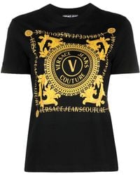 Versace - Camiseta con motivo Logo Couture - Lyst