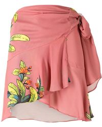 Amir Slama - Paneled Print Wrap Skirt - Lyst