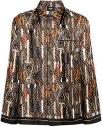 Fendi - グラフィック シルクシャツ - Lyst