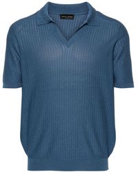 Roberto Collina - Split-neck Ribbed Polo Shirt - Lyst